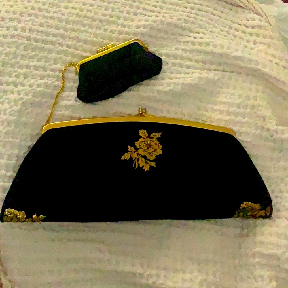St. Paul’s Satin vintage clutch with coin purse